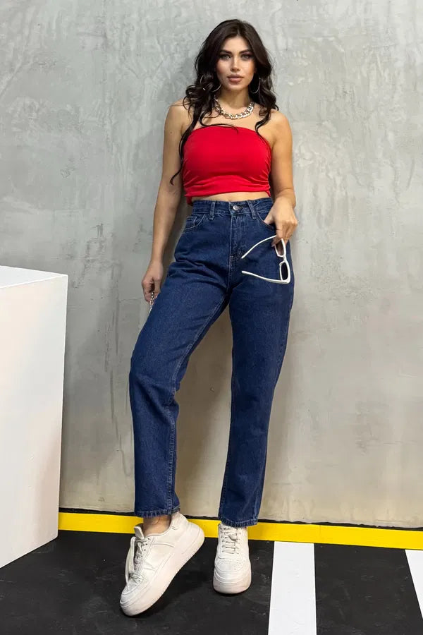 High-Waisted "Mom" Jeans