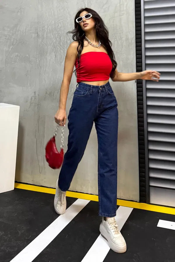 High-Waisted "Mom" Jeans