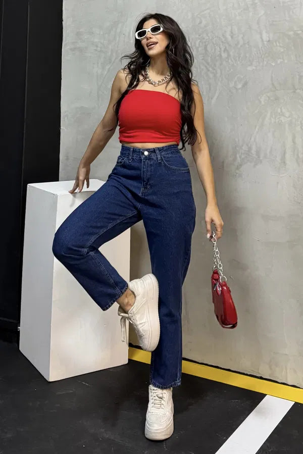 High-Waisted "Mom" Jeans