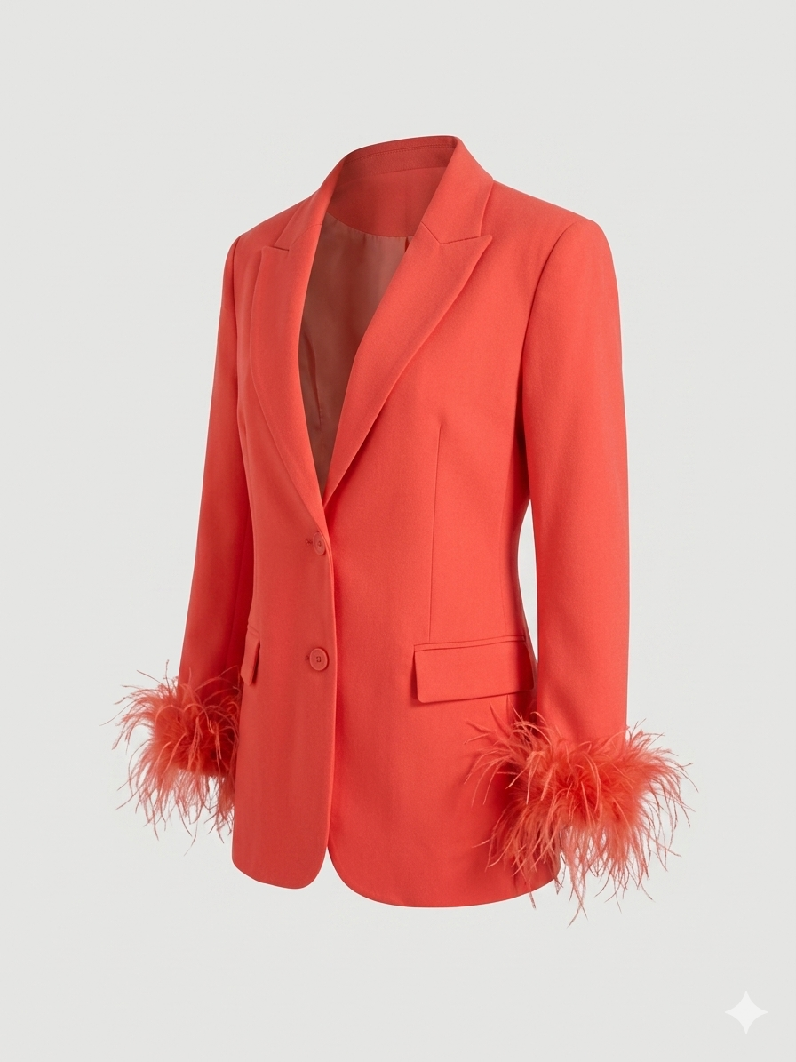 Coral Over Size Blazer