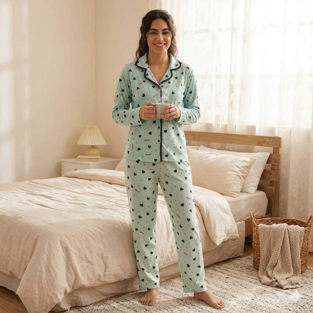 Ellin Cozy Cotton Pajama Set