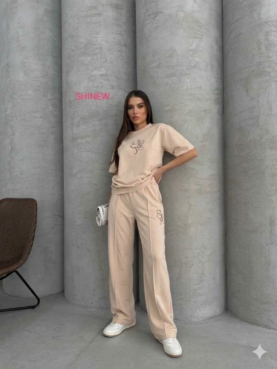 Stylish and Cozy Beige Lounge Set