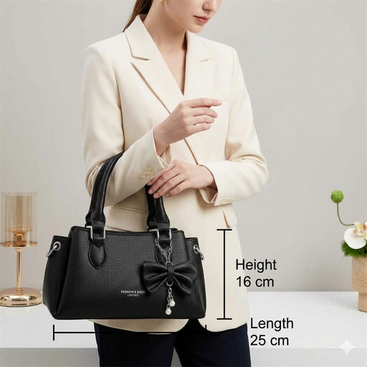 Black Top-Handle Satchel