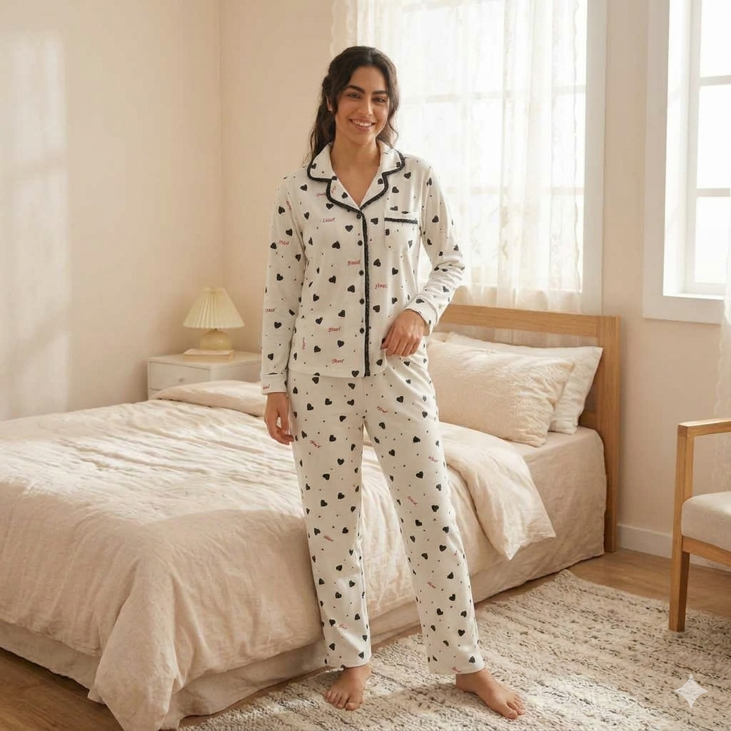 Ellin Cozy Cotton Pajama Set