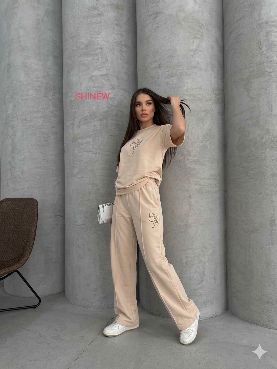 Stylish and Cozy Beige Lounge Set