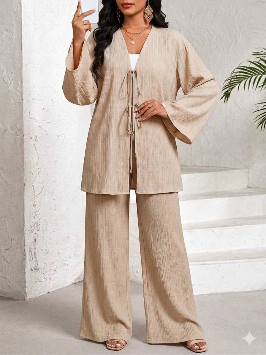 Relaxed and elegant two-piece set