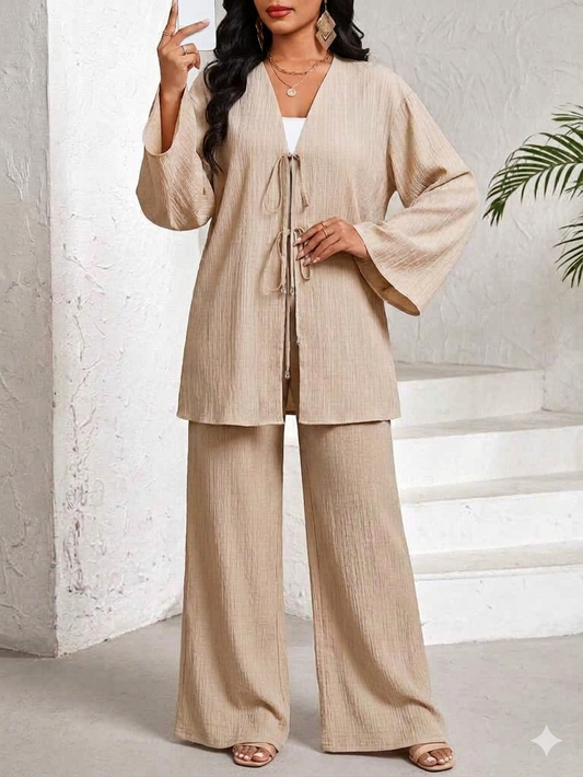 Relaxed and elegant two-piece set