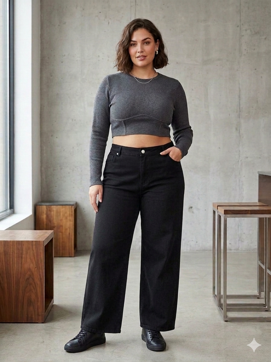 Empathy High-Waisted Wide-Leg Jeans