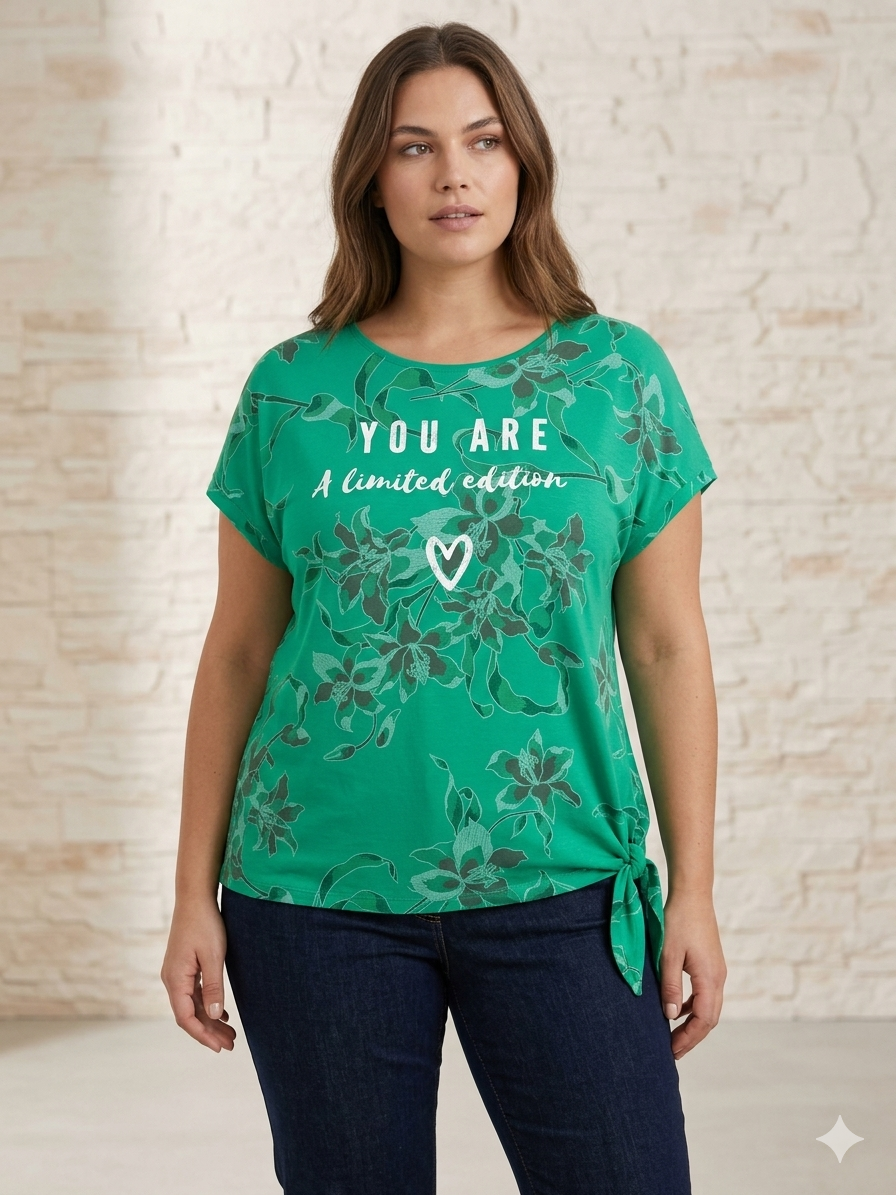 Casual and Vibrant Oversize Emerald Green t-shirt