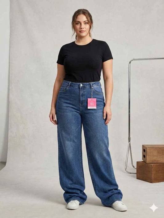 Miele Big-Size Palazzo Jeans