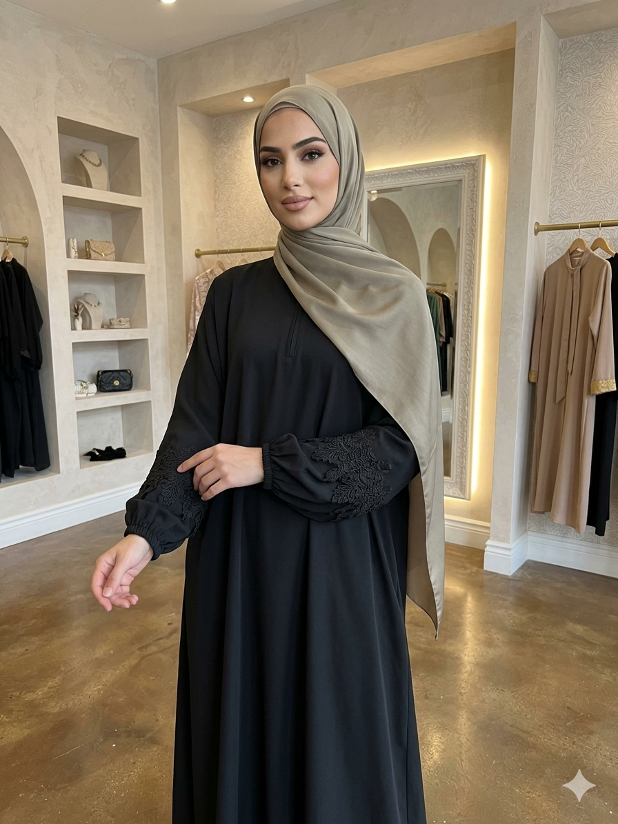 Elegant Black Maxi Abaya