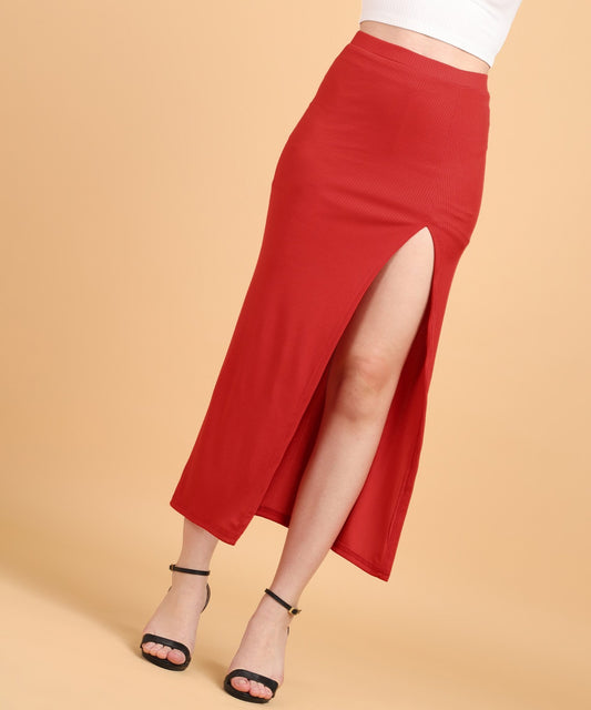 Women long slit skirt