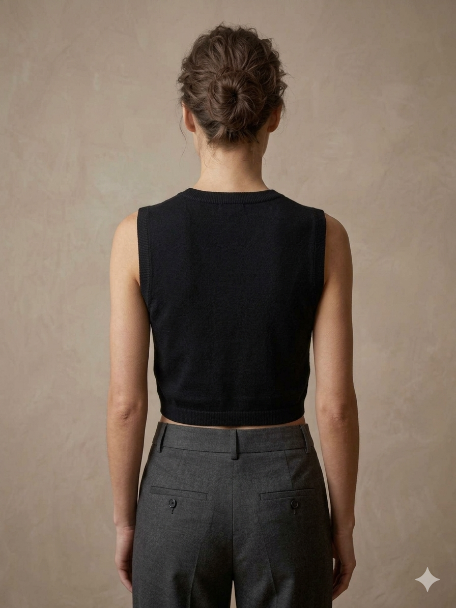 Stylish black crop top
