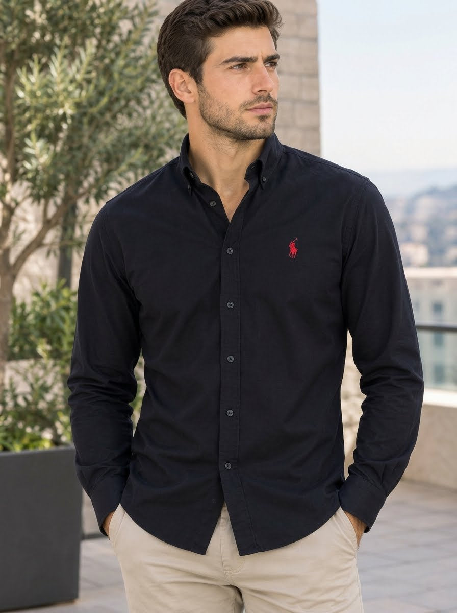 long-sleeve button-down shirt