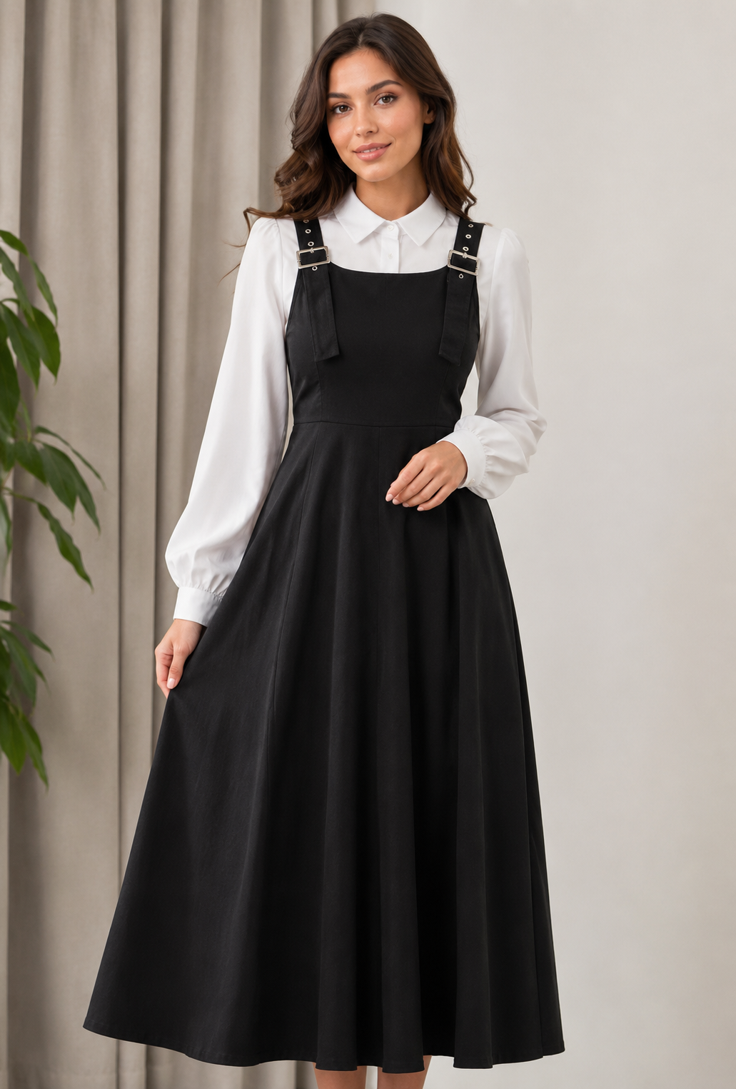 Sophisticated black dress jumpsuit