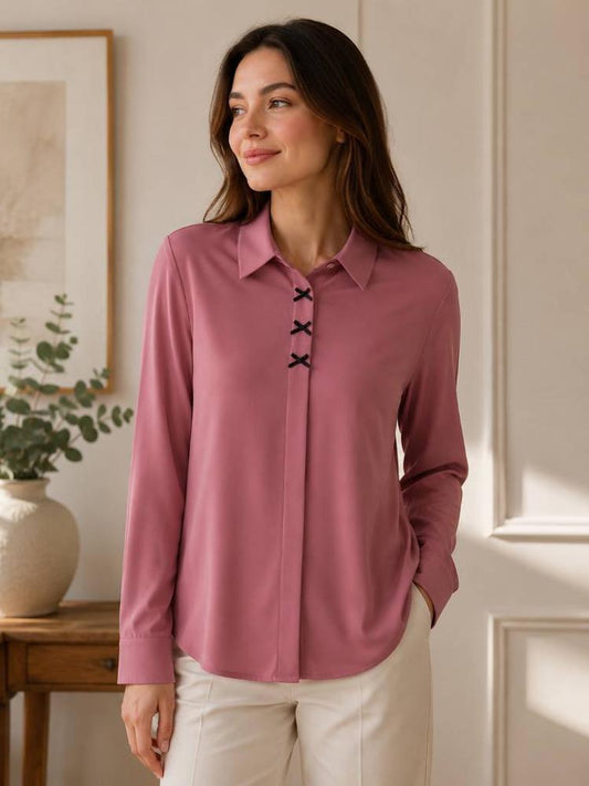 Dusty pink button-down chemise