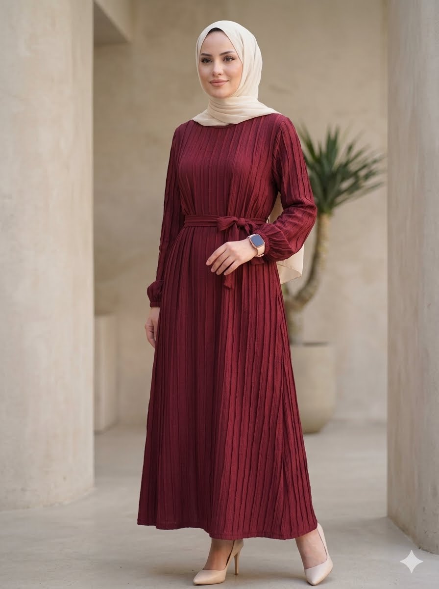 Sophisticated Claret Red Maxi Summer Dress