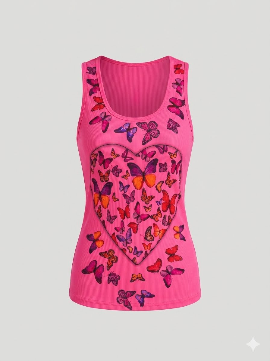 Vibrant hot pink tank top