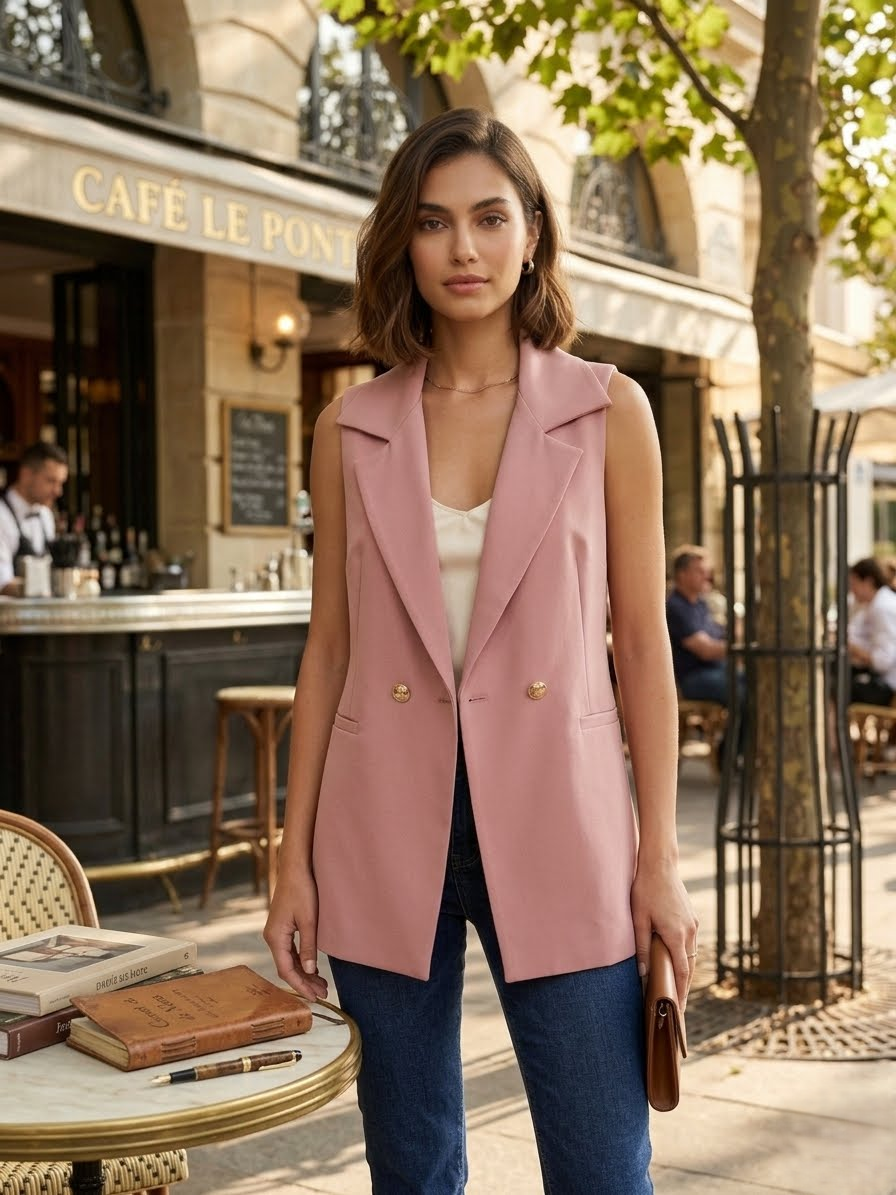 sleeveless blazer vest