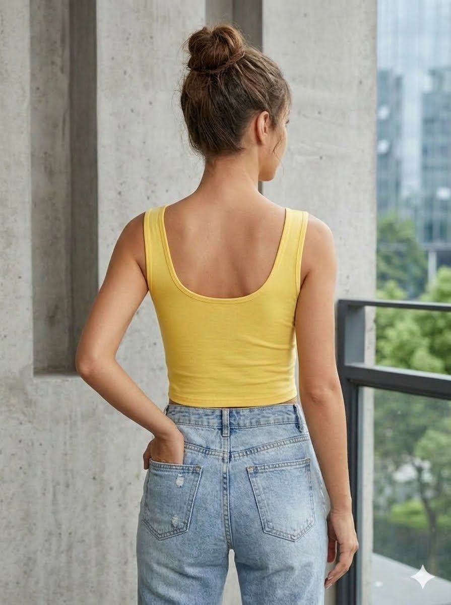 Vibrant fitted crop top
