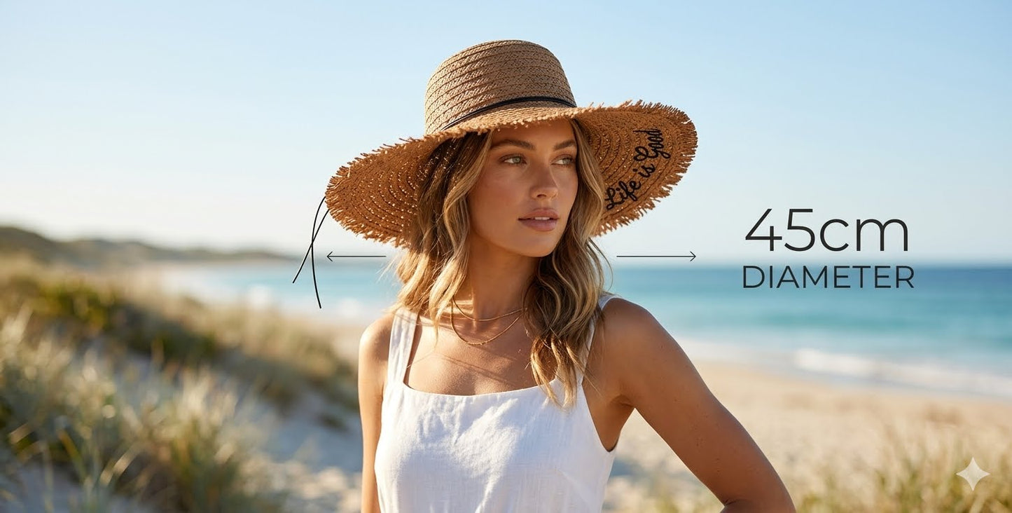 Rustic and stylish wide-brimmed sun hat