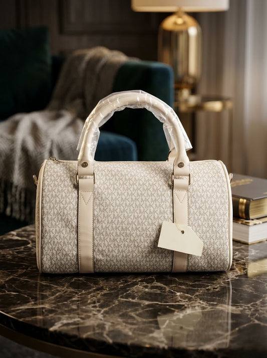 Elegant Michael Kors barrel duffel handbag
