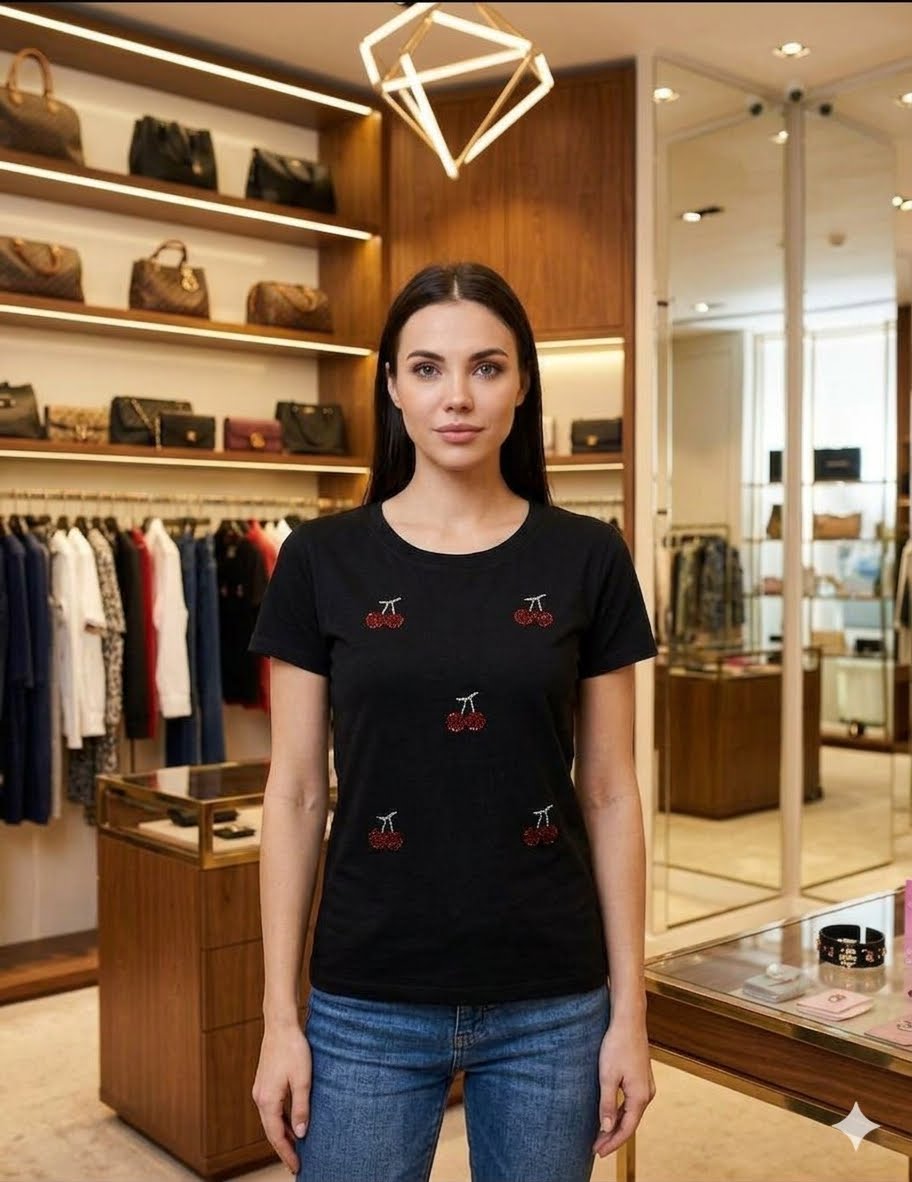 Short-sleeved crewneck t-shirt