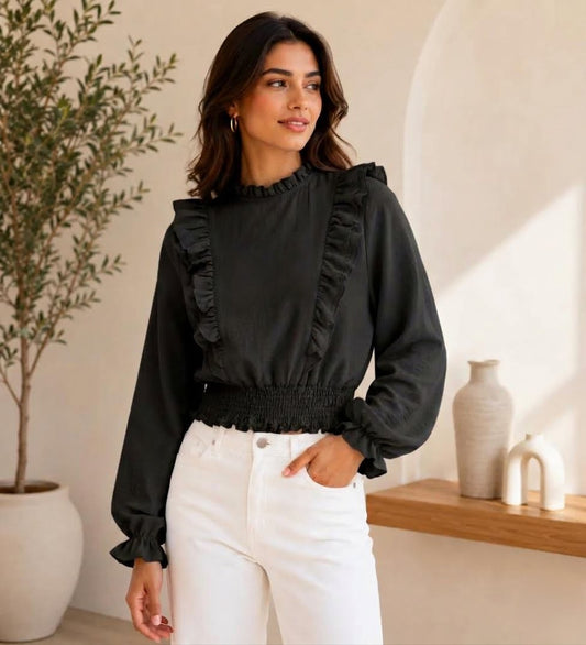 Light blue linen blouse
