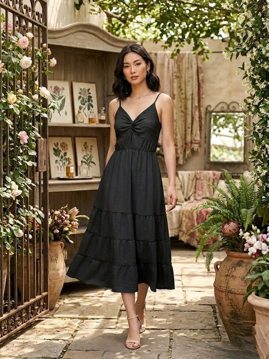 Sleeveless midi dress
