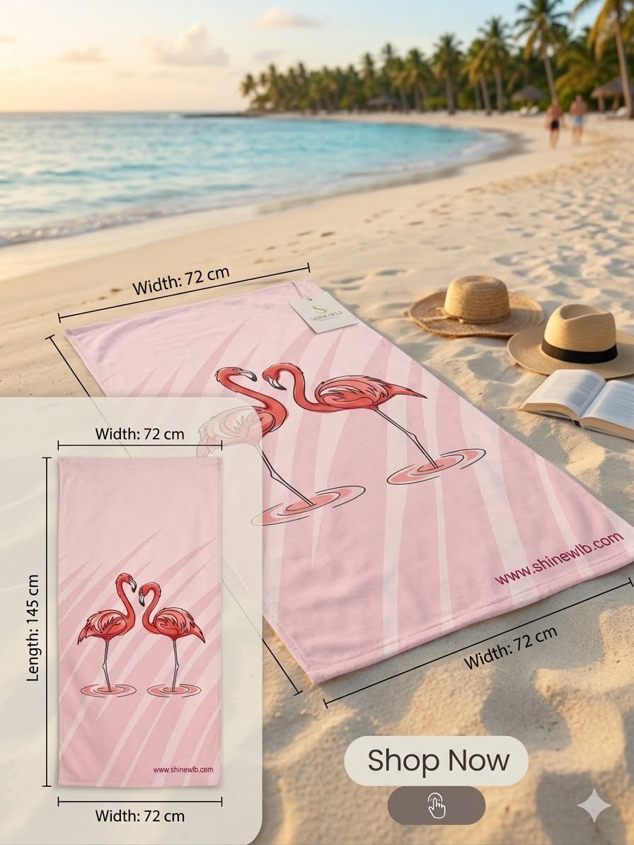 rectangular beach towel Bird