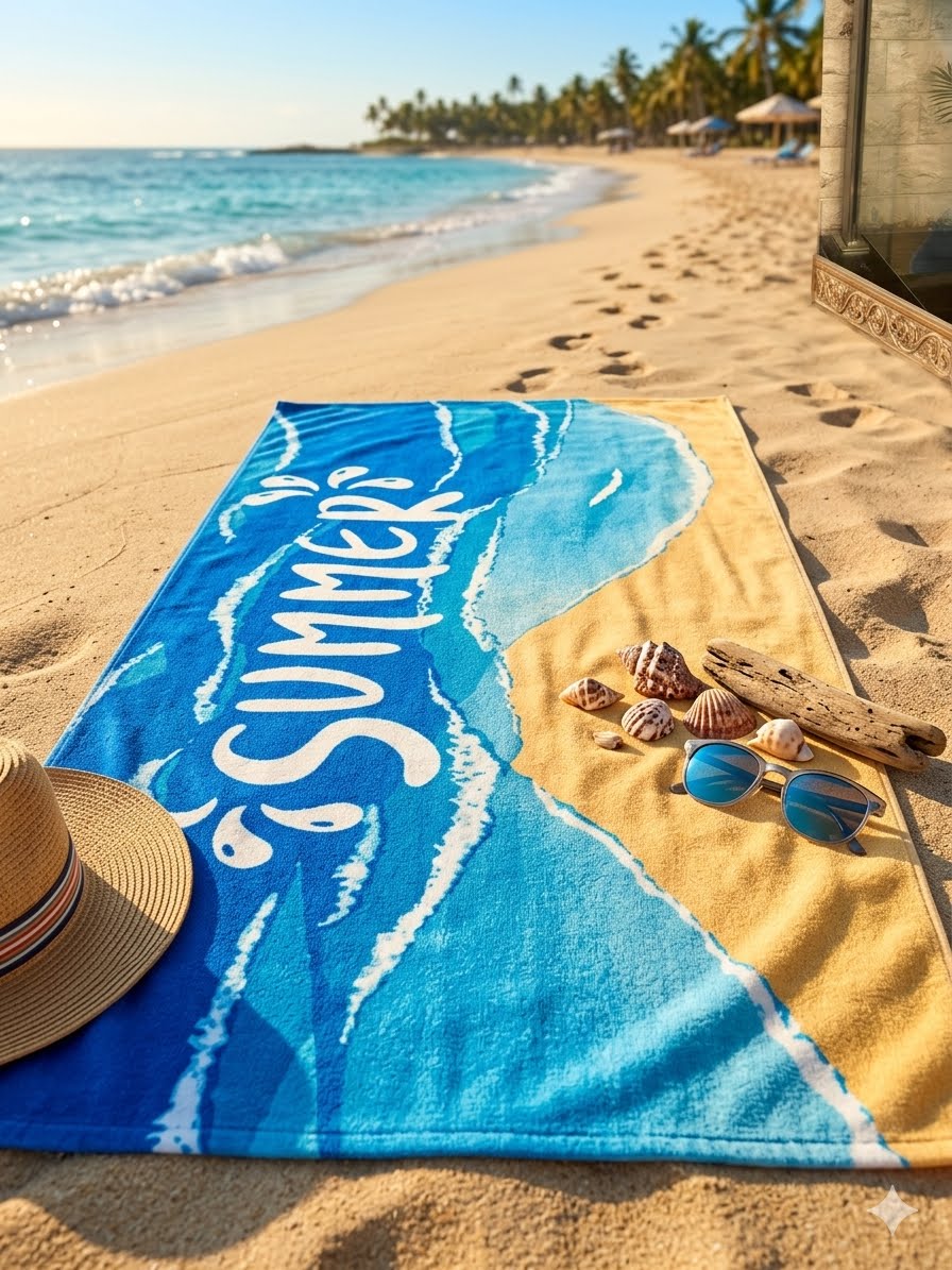 rectangular beach towel -Summer