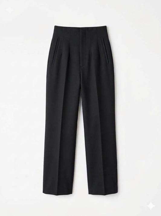 High-waist, Zara Style Tailored Trousers