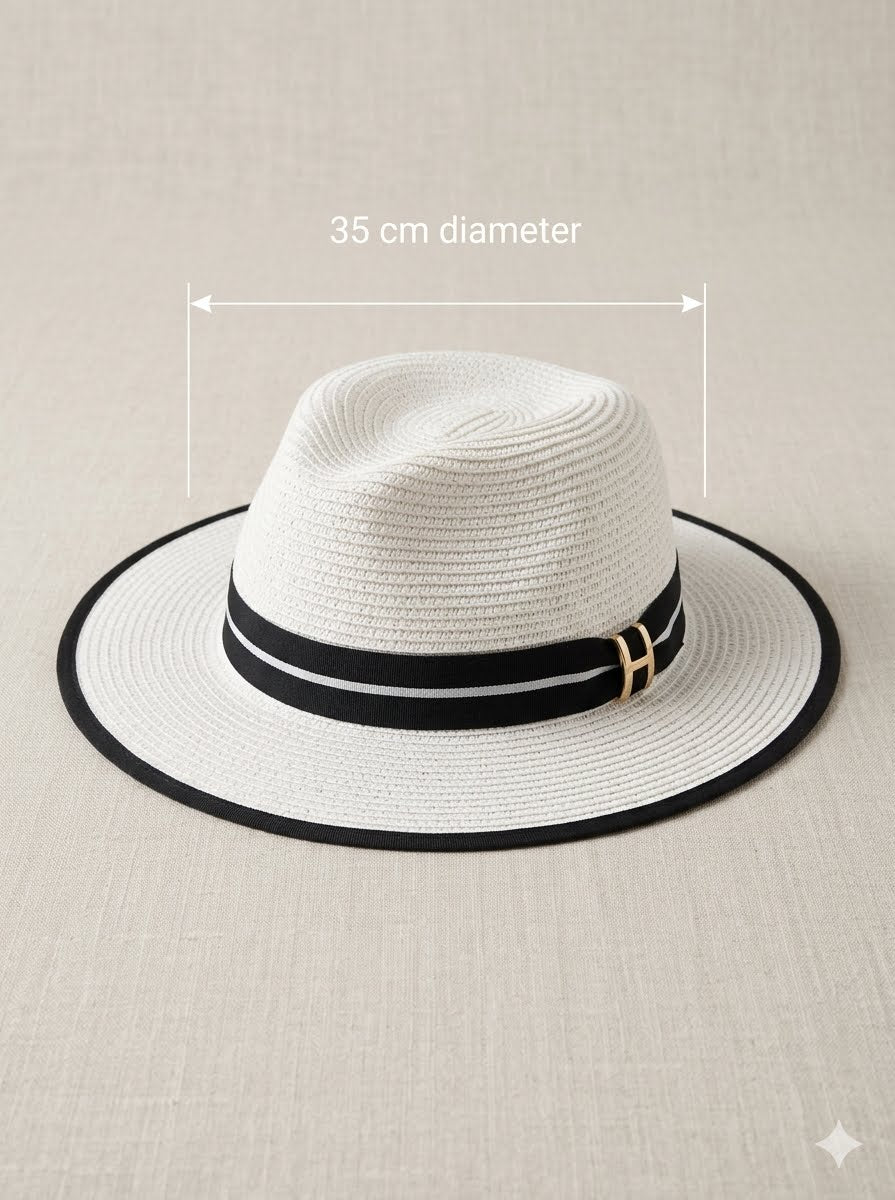 Boater-style sun hat
