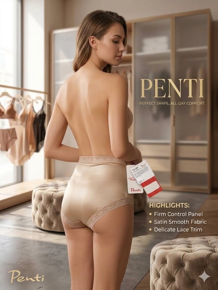 High-waisted control brief penti