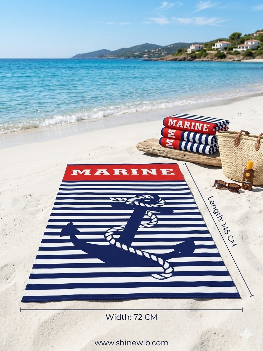 rectangular beach towel - Marine