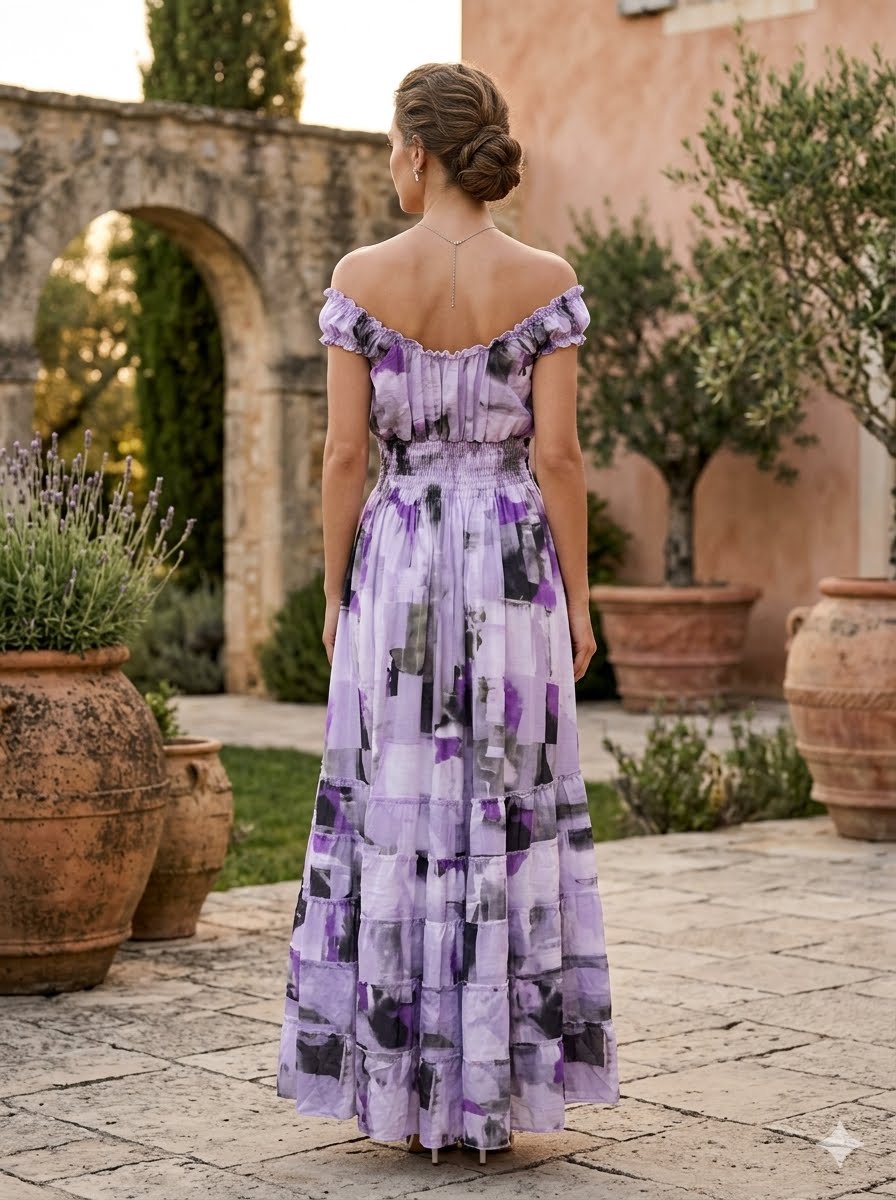 Elegant floor-length maxi dress