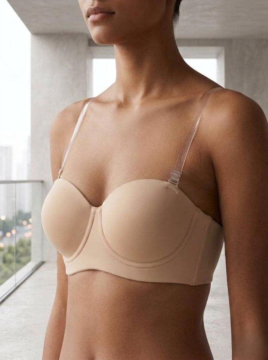 Women's Strapless-Style Balcony Bra