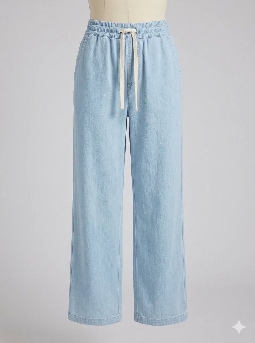 light blue tensel pants