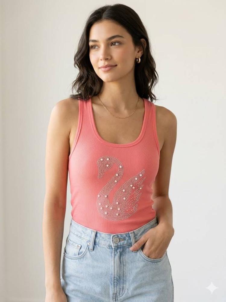 Peach-pink tank top