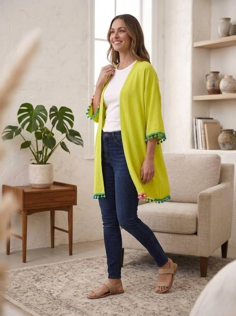 lightweight open-front cardigan
