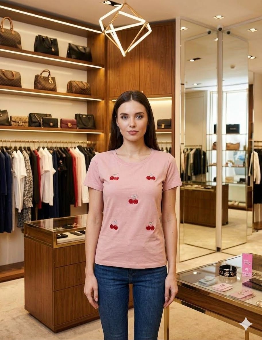 Short-sleeved crewneck t-shirt