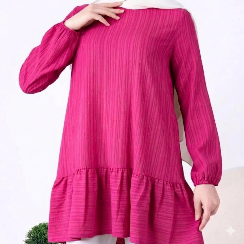 Subtle, self-striped texture Tunic