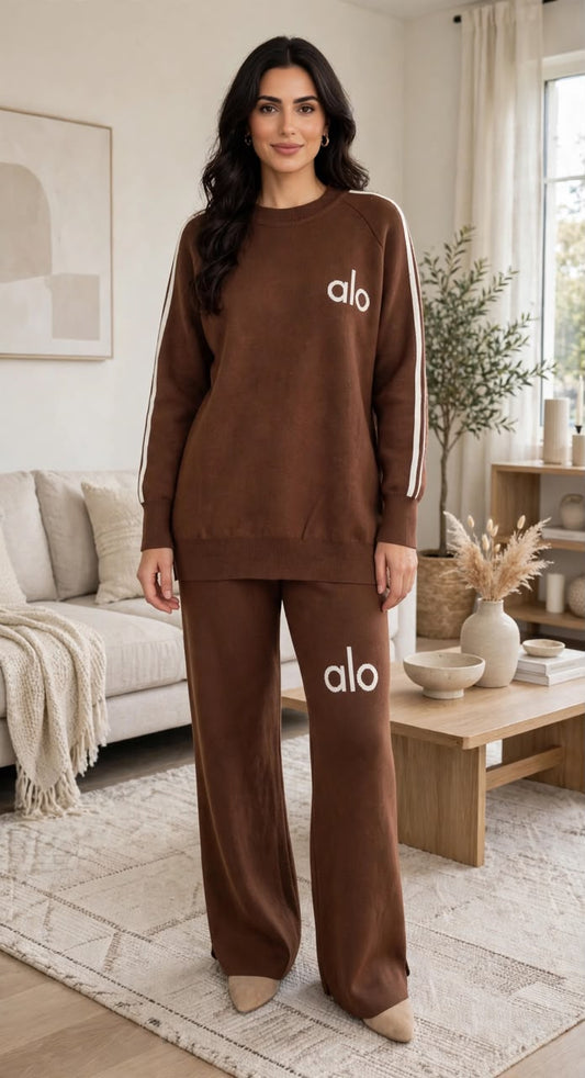 a sporty two-piece matching lounge set