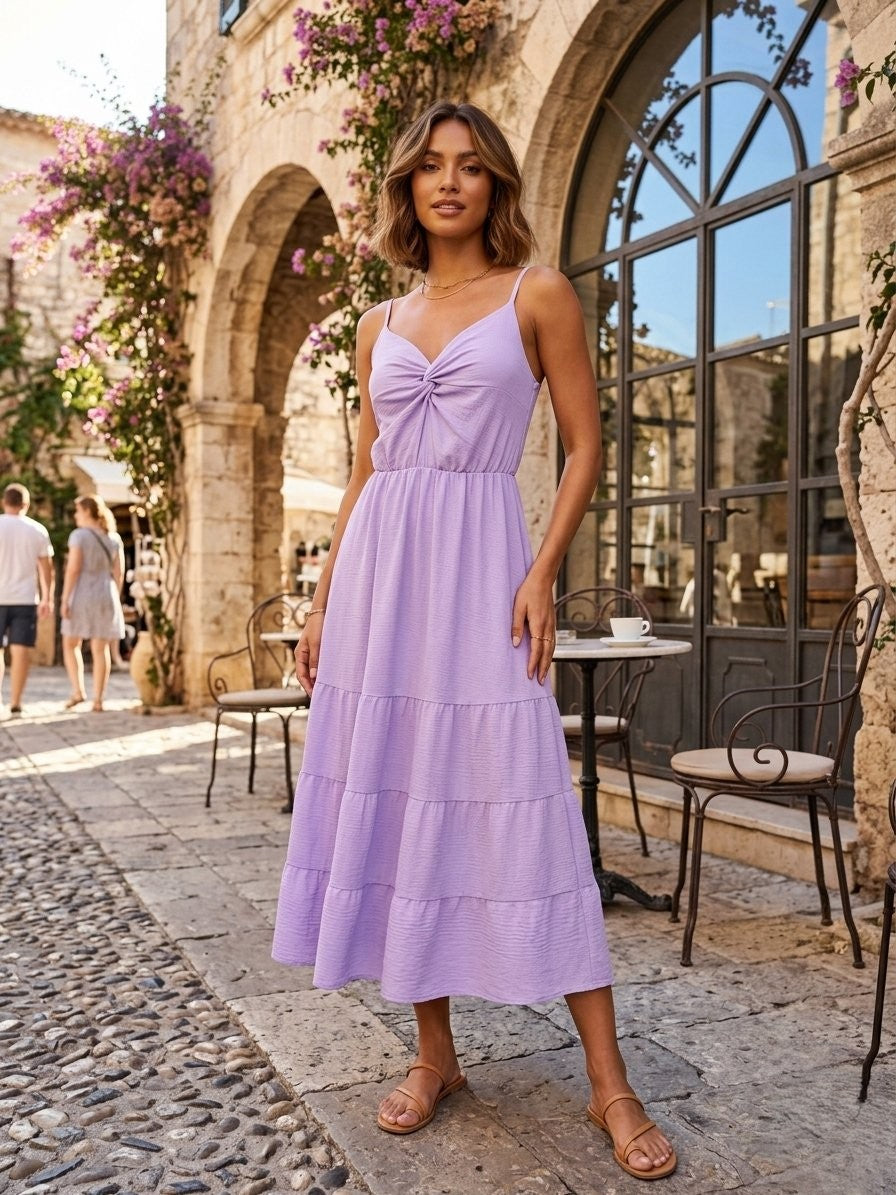 Sleeveless midi dress