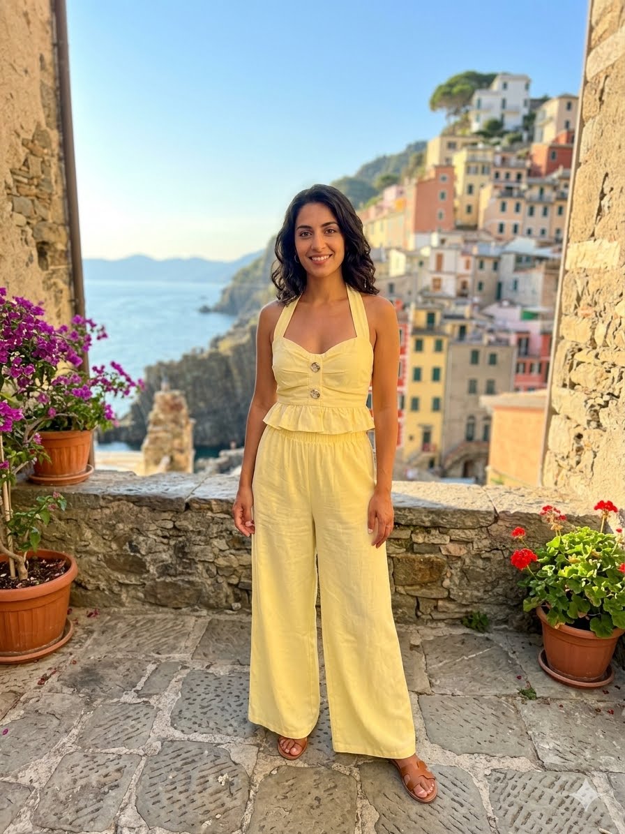 Sophisticated, two-piece matching resort set