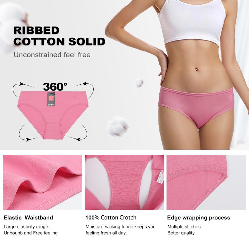 Classic bikini-style solid color panty