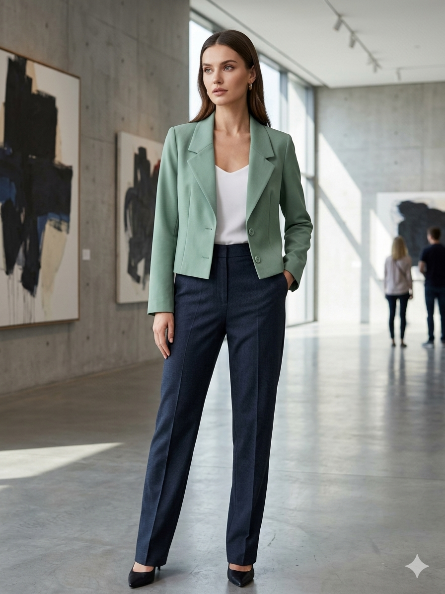 tailored double-breasted blazer
