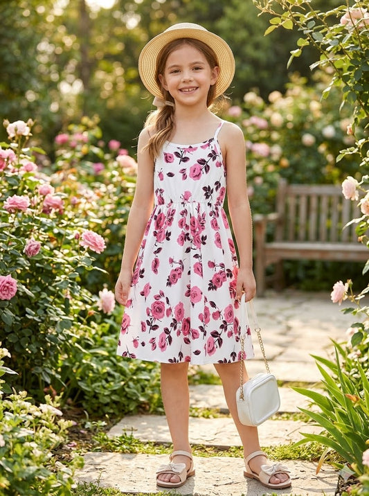 Charming A-line girl sun dress