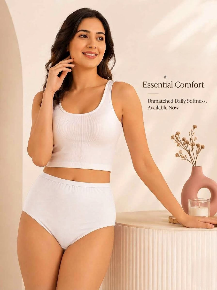 Proeza High-waisted cotton brief penti