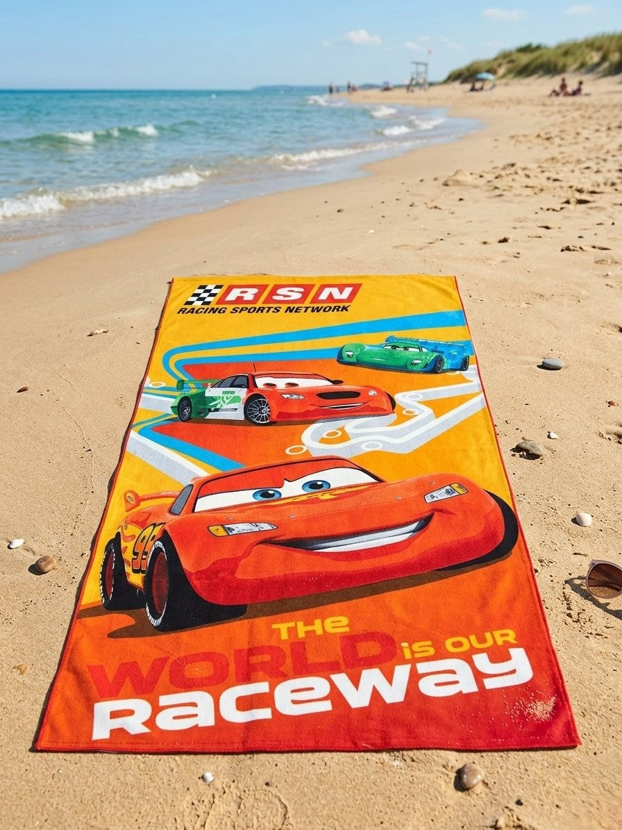 Action-packed beach and pool towel